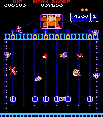 Donkey Kong Junior (bootleg?) screen shot game playing